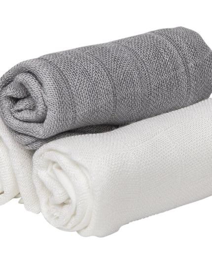 Muslin Squares Grey / White