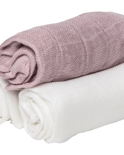 Muslin Squares Rose/ White