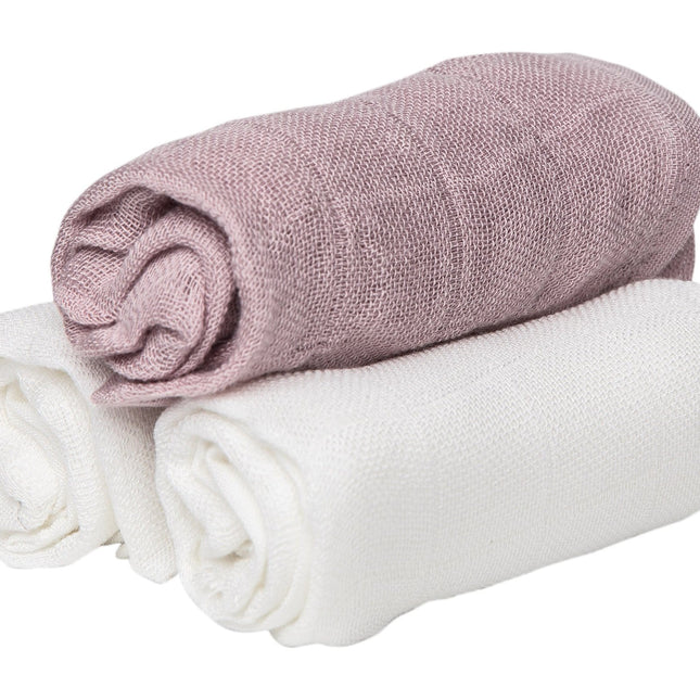 Muslin Squares Rose/ White