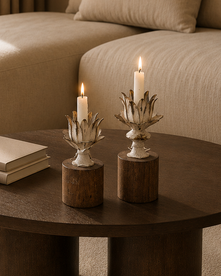 2-pack Lotus Ljusstake