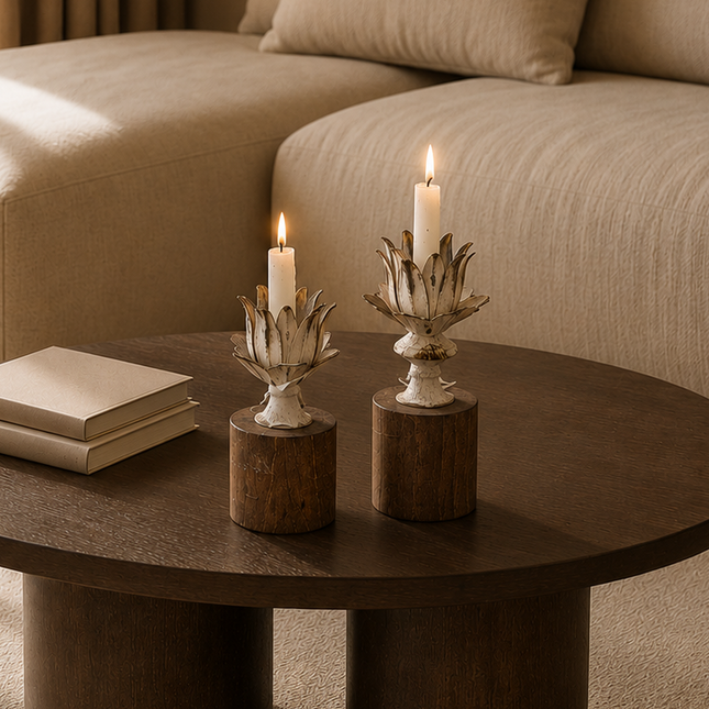 2-pack Lotus Ljusstake